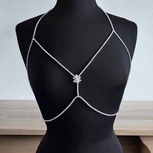 Rhinestone Bra Body Chain